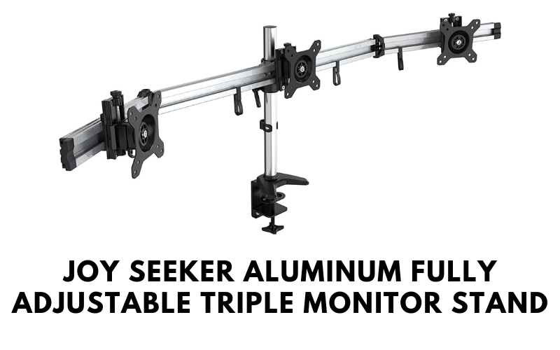 Joy Seeker Aluminum Fully Adjustable Triple Monitor Stand