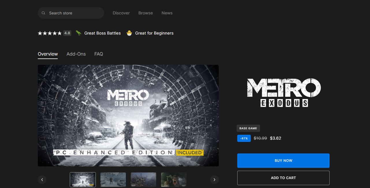 Metro Exodus Game For Pc