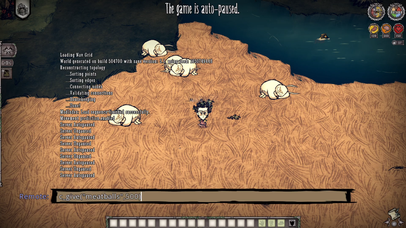 Don’t Starve Giving item Code