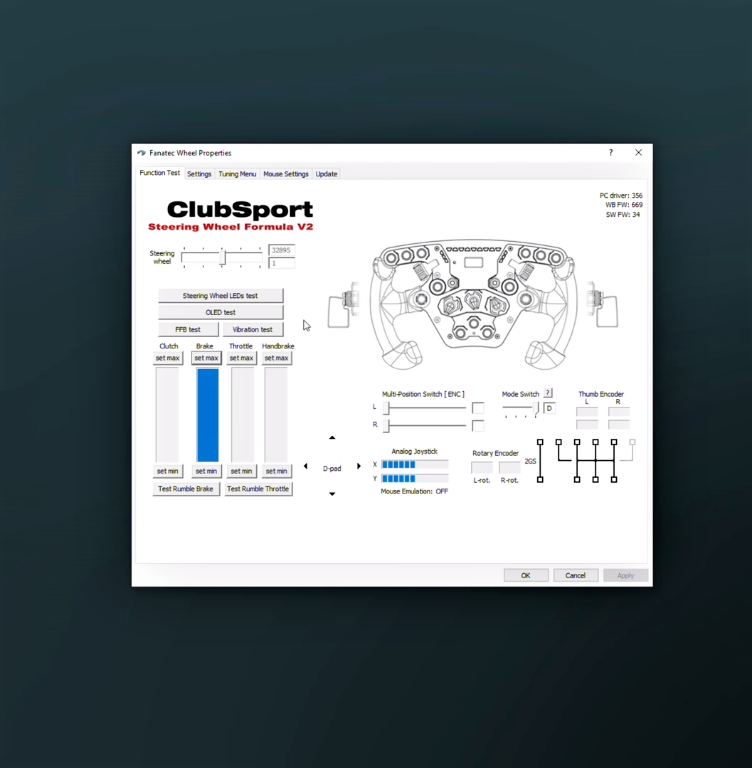 Fanatec Clubsport V3 Setup with Software