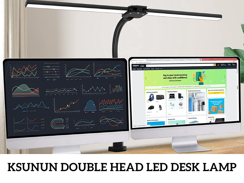 Ksunun Double Head LED Desk Lamp