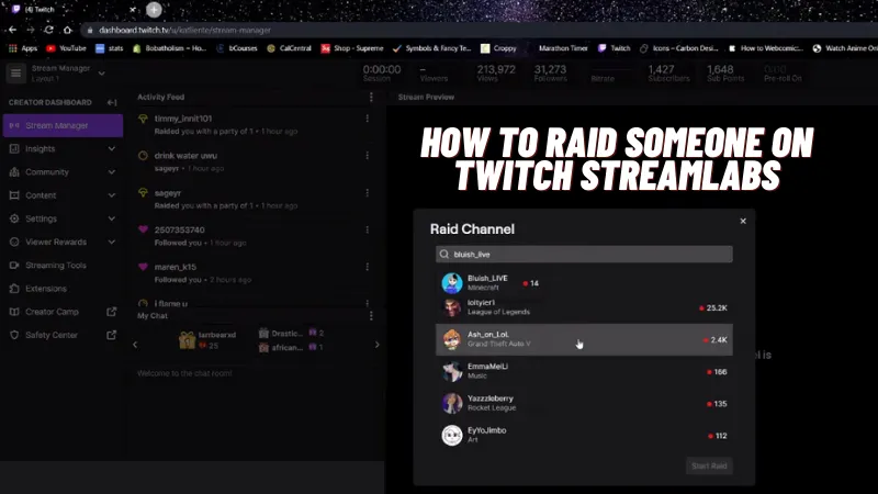 How To Raid Someone On Twitch Streamlabs