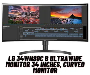 LG 34WN80C B UltraWide Monitor 34 Inches, Curved Monitor