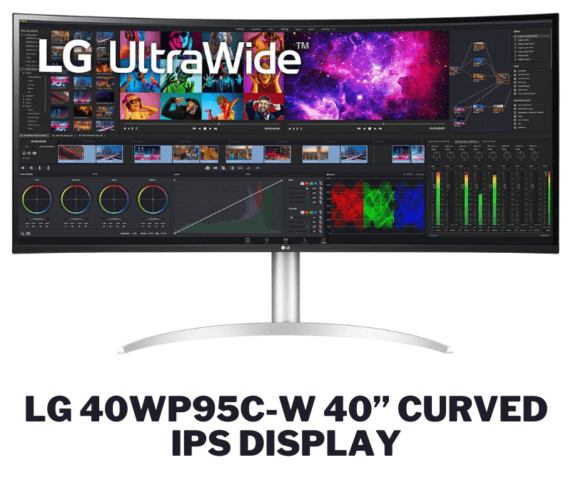 LG 40WP95C-W 40” Curved IPS