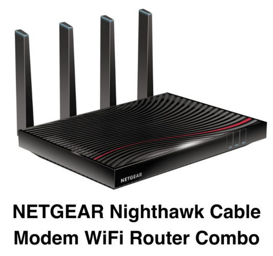 NETGEAR Nighthawk Cable Modem WiFi Router Combo

