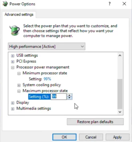 Turning off Overclocking